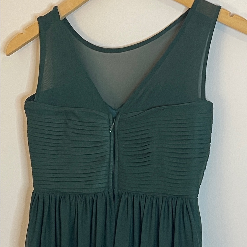 Birdy Grey Emerald Green Formal Dress Sleeveless Empire Waist Pleated Bodice XS - Picture 4 of 6